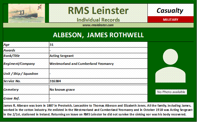 James Rothwell Albeson
